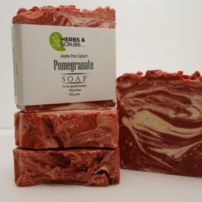 Jojoba Pom Splash Pomegranate Soap For Anti Aging Rich Hydration & Rejuvenation 120 gram