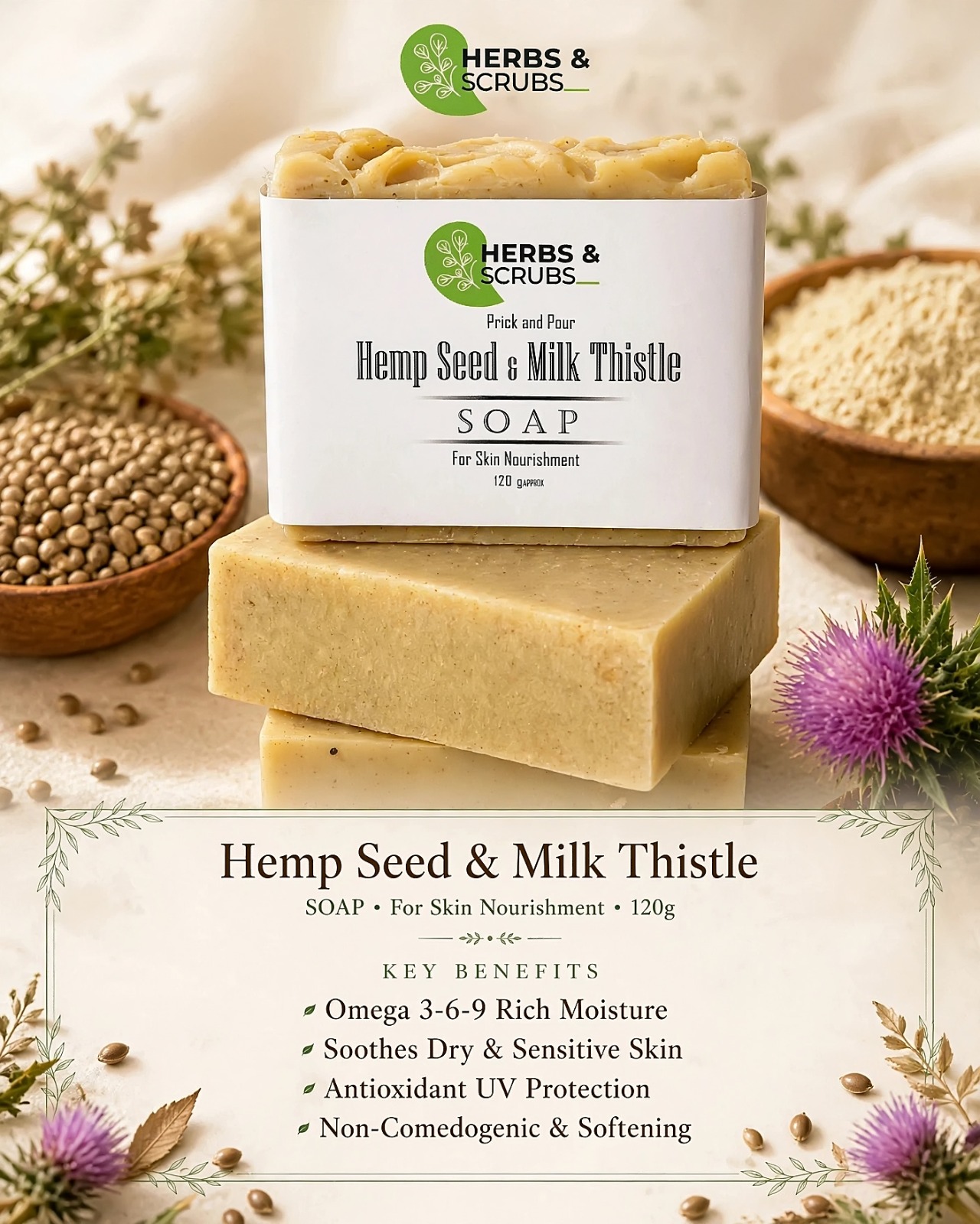 Hemp Seed & Milk Thistle Soap - Image 5