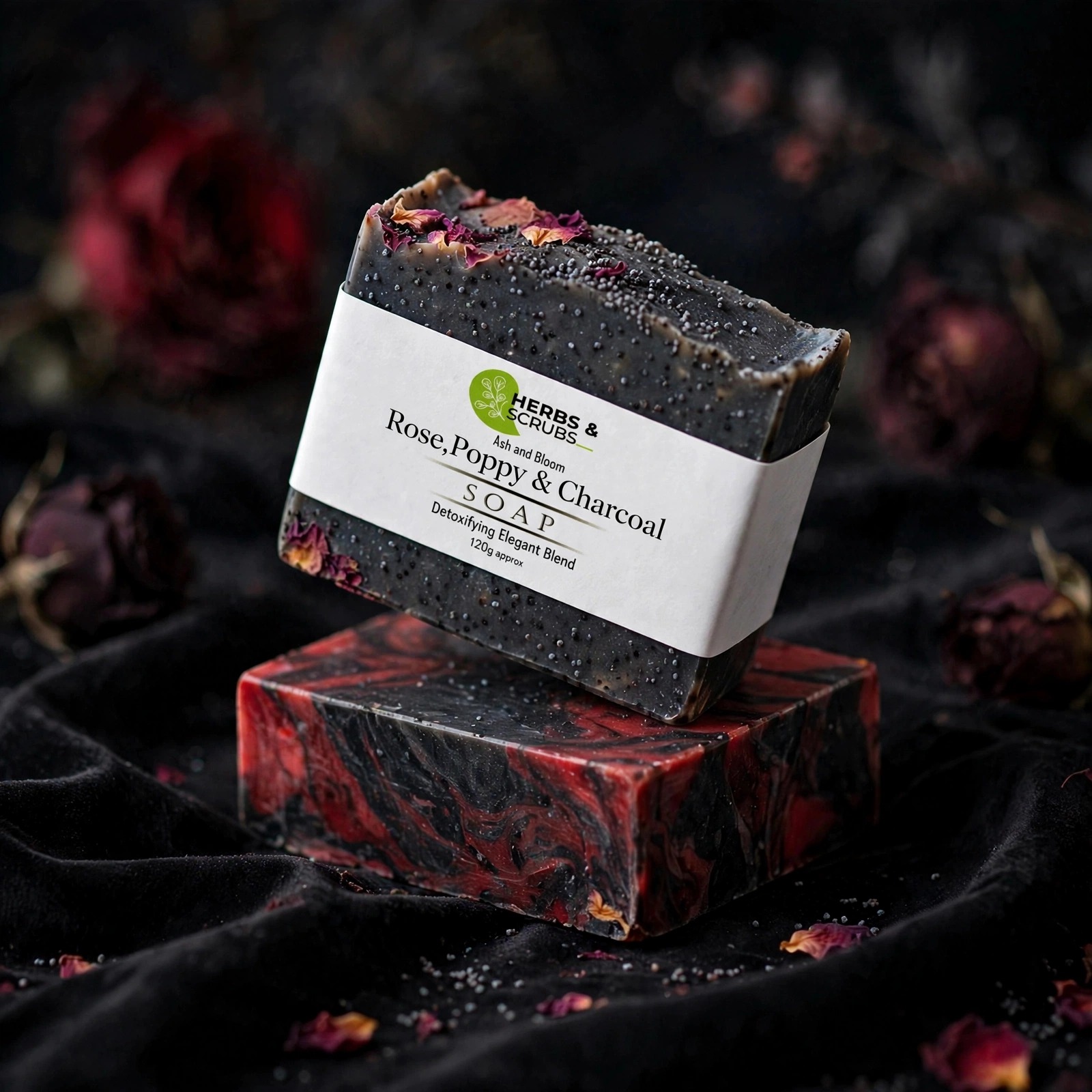 Rose Poppy & Charcoal Soap - Image 8